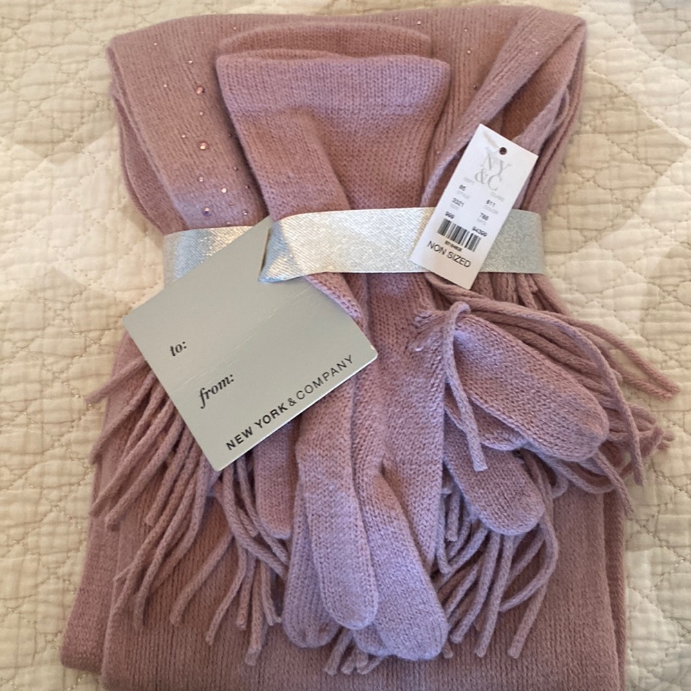 New York and Co. Scarf and Gloves